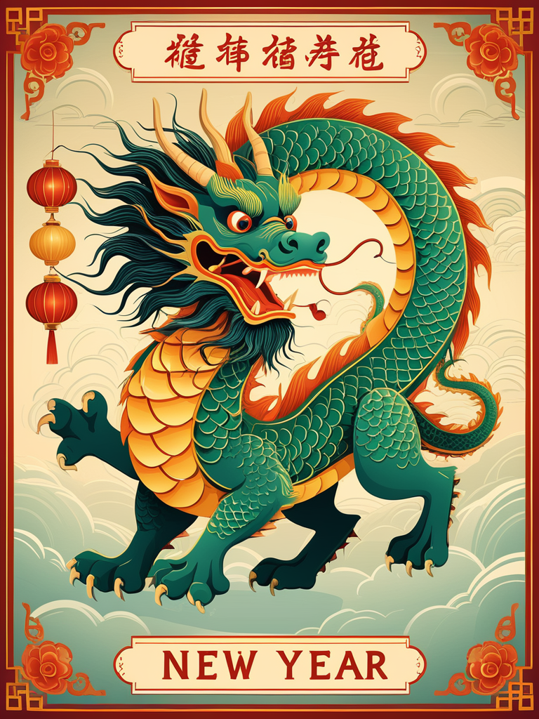 The Year of the Loong Creative Poster